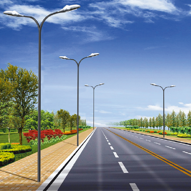 Poteau de chaussée conique en aluminium à double bras NILE