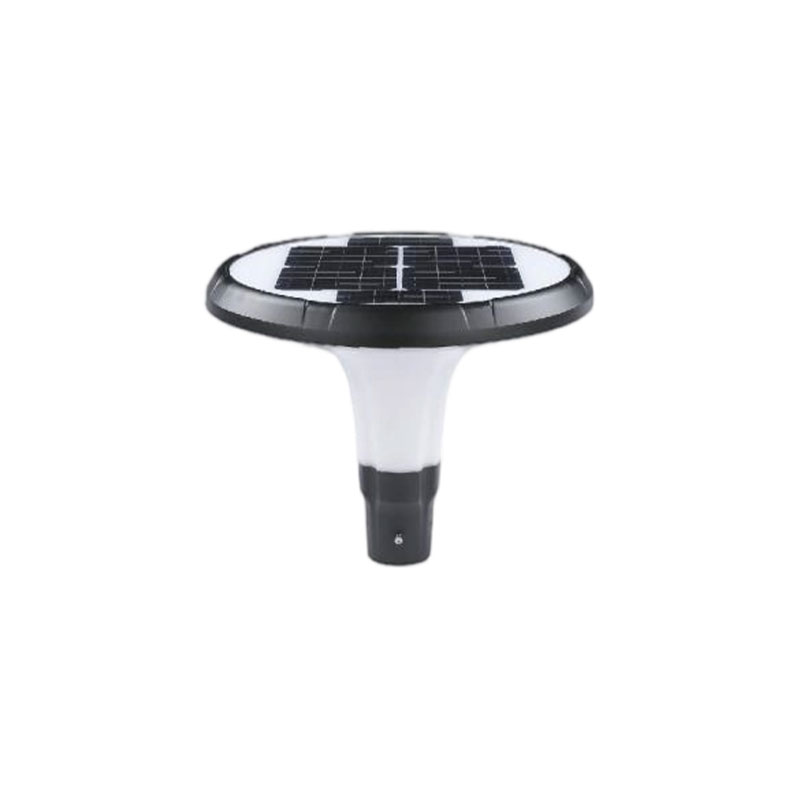 Poteau lumineux solaire à pulvérisation de poudre métallique en aluminium LECCO