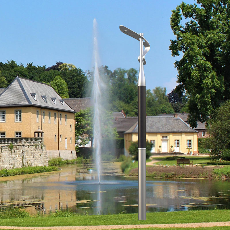 Poteau d'éclairage solaire flexible en aluminium HJT ELDA