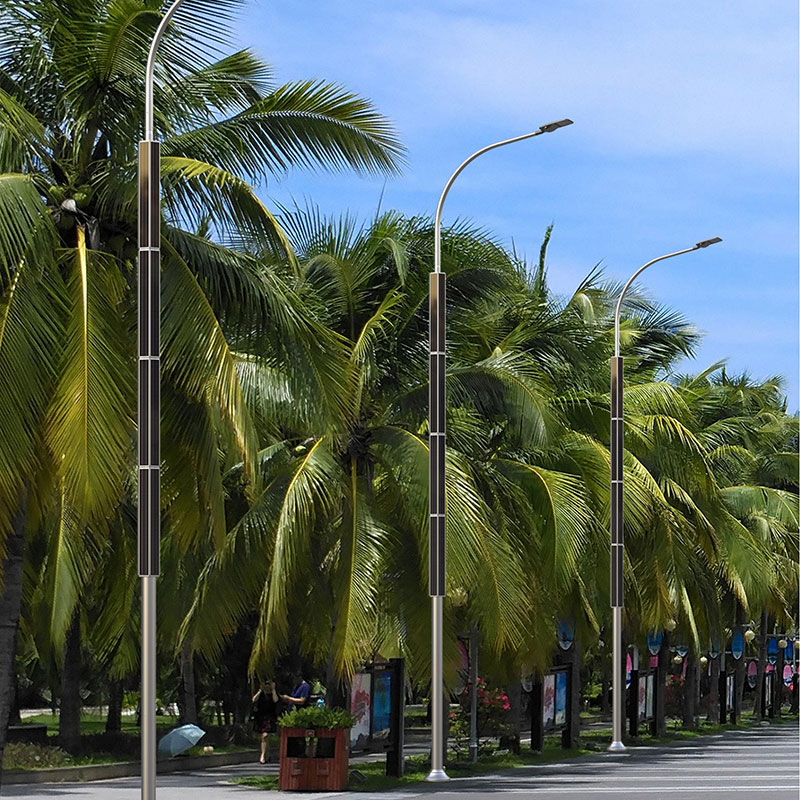 Poteau lumineux solaire en aluminium résistant à la corrosion UDINE