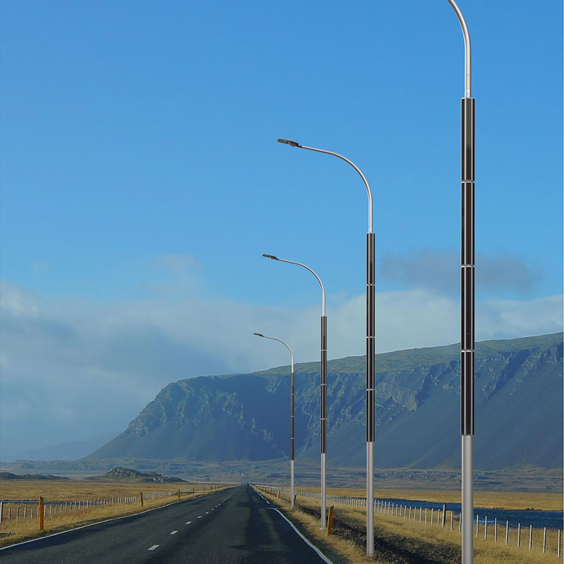 Poteau lumineux solaire en aluminium monocristallin IMOLA