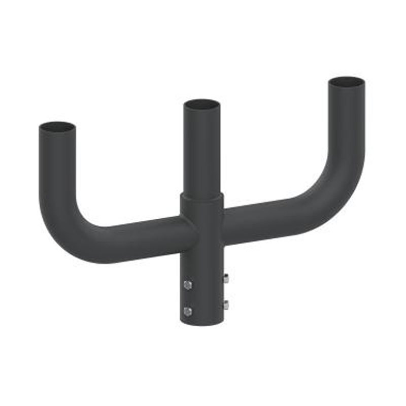 Adaptateur de tenon de poteau lumineux externe vertical rond de 4 po
