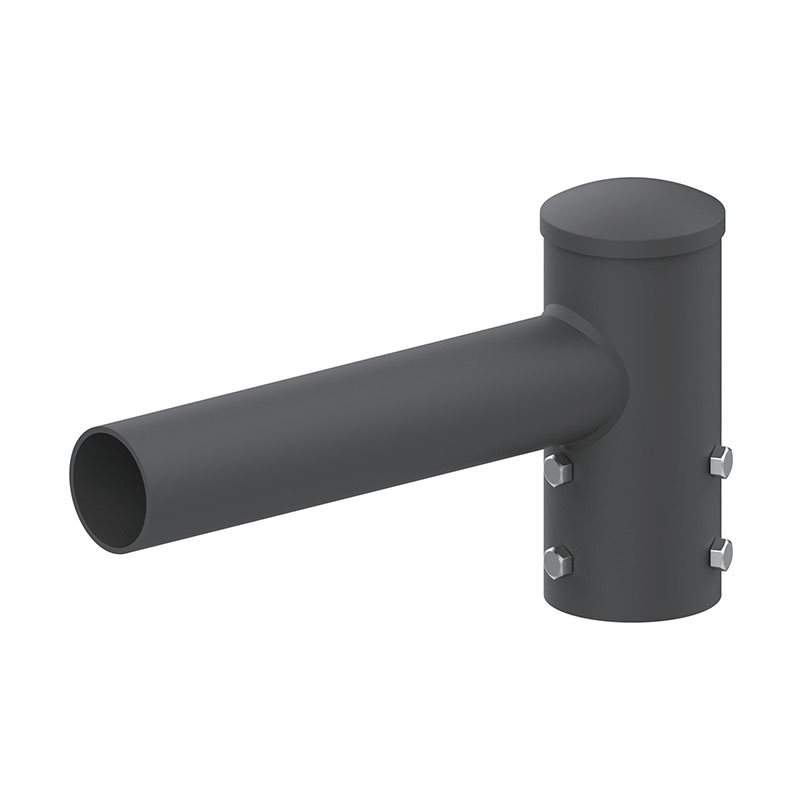 Adaptateur de tenon de poteau lumineux externe horizontal rond de 4 po
