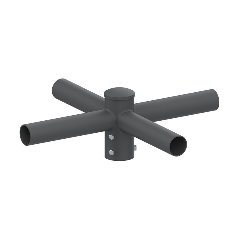 Adaptateur de tenon de poteau lumineux externe horizontal rond de 4 po
