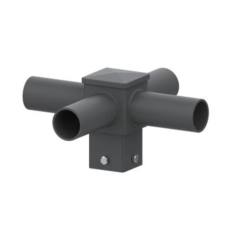 Poseur de poteaux lumineux horizontaux carrés à tenon de 4 po