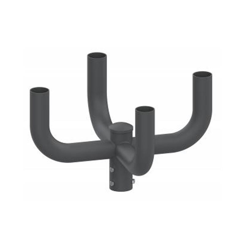 Adaptateur de tenon de poteau lumineux externe vertical rond de 4 po