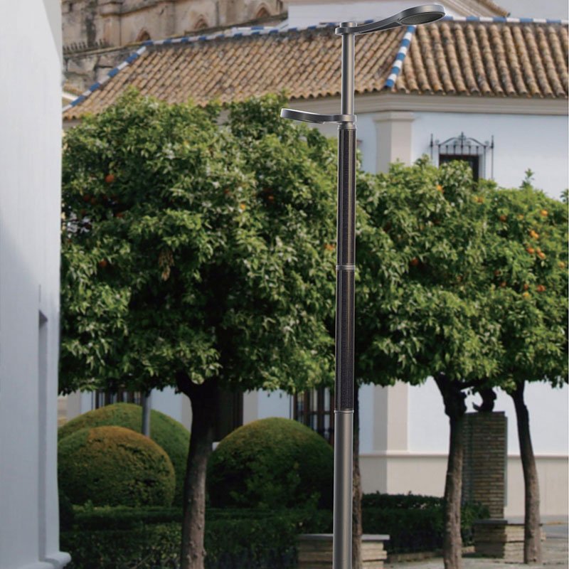 Poteau lumineux solaire flexible avec revêtement HJT OSUNA