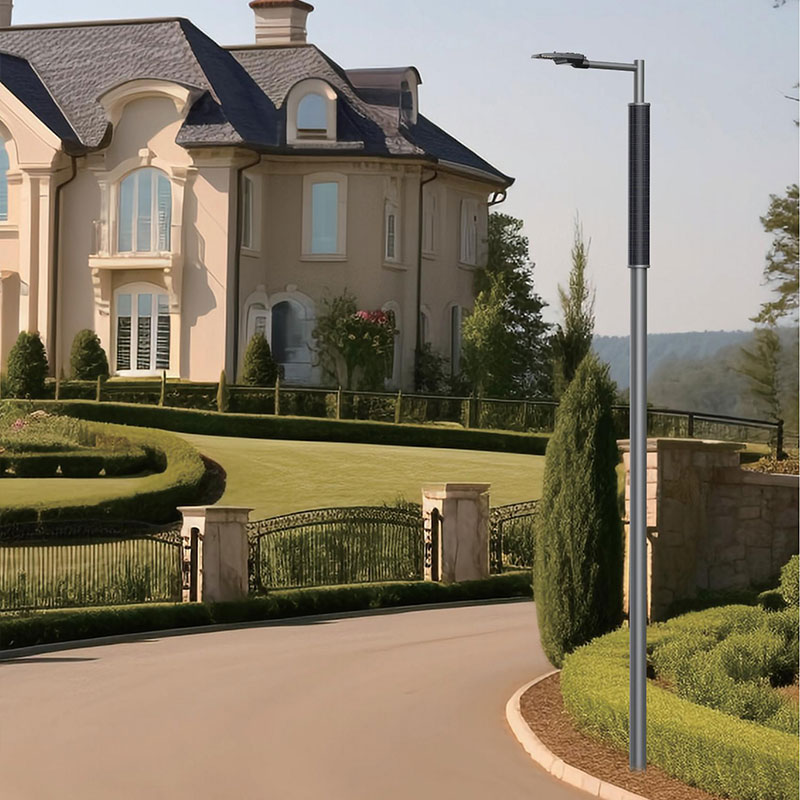 Pôle d'éclairage solaire flexible en silicium monocristallin METZ HJT